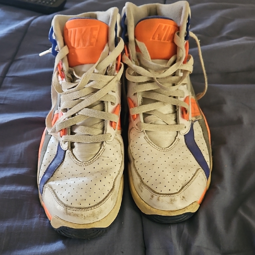 Nike Mens Shoes - White and Orange Original Bo Jacksons